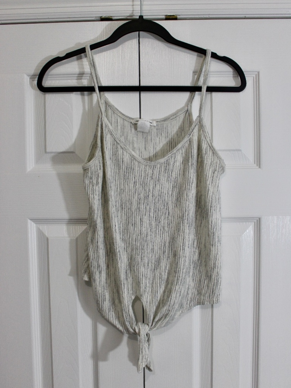 Caution to the Wind Marled Tie Front Cami Tank Size M